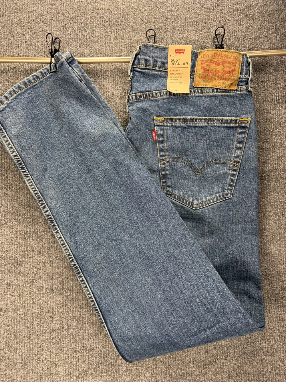 Levi's 505 Regular Fit Men's Jeans 34 x 34 NWT